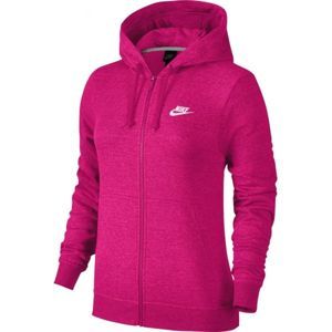Nike NSW HOODIE FZ FLC rózsaszín M - Női pulóver