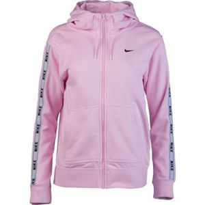 Nike NSW HOODIE FZ LOGO TAPE rózsaszín XL - Női kapucnis szabadidőfelső