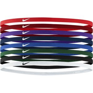 Nike SKINNY HAIRBANDS 8 PACK Fejpánt - Piros - ks