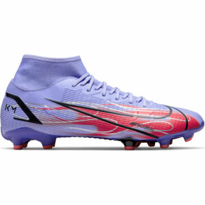 Nike SUPERFLY 8 ACADEMY KM FG/MG Férfi futballcipő, lila,piros,fekete, méret 44.5