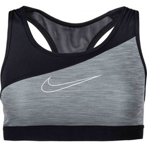 Nike SWOOSH BAND MTLC LOGO BRA Sportmelltartó, fekete, méret