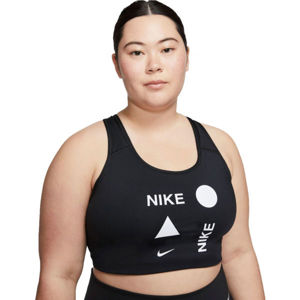 Nike SWOOSH ICNCLSH PLUS BRA fekete 3x - Női sportmelltartó plus size