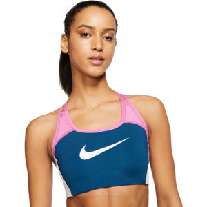 Nike SWOOSH LOGO BRA PAD kék XL - Női sportmelltartó