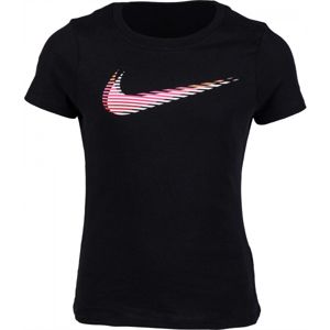 Nike TEE LENTIC SWOOSH G fekete S - Lány póló
