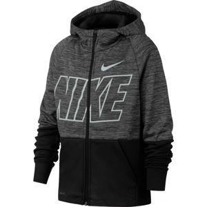 Nike THRMA HOODIE FZ GFX szürke S - Fiús sportos pulóver