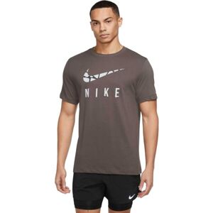 Nike U NK DF TEE RUN DIVISION Férfi póló, barna, méret S