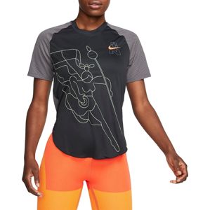 Nike W NK CITY SLK COOL SS TOP BER Rövid ujjú póló - Fekete - XS