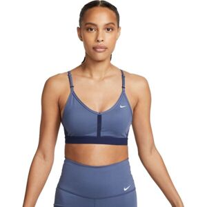 Nike DF INDY V-NECK BRA W Női sportmelltartó, kék, veľkosť L