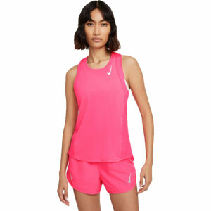 Nike DF RACE SINGLET W rózsaszín M - Női ujjatlan felső futáshoz