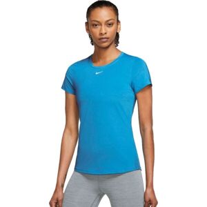 Nike ONE DF SS SLIM TOP W Női edzőpóló, kék, veľkosť XS