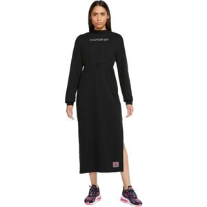 Nike NSW IC FLC LS DRESS Női ruha, fekete, méret