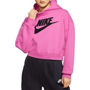 Nike W NSW ICN CLSH FLC HOODIE BB Kapucnis melegítő felsők - Rózsaszín - M