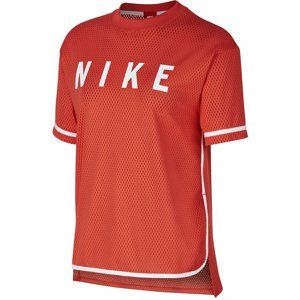 Nike W NSW TOP SS MESH Rövid ujjú póló - Červená