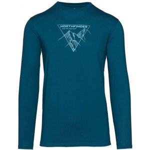Northfinder Férfi pamut póló nyomott mintával Férfi pamut póló nyomott mintával, türkiz, méret XL