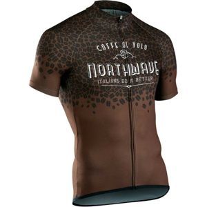 Northwave CAFFE AL VOLO barna XL - Férfi kerékpáros mez