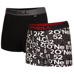 O'Neill BOXER ALL OVER & PLAIN 2-PACK Férfi boxeralsó, fekete, veľkosť L