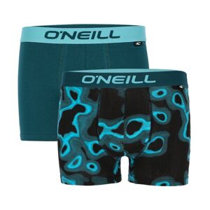 O'Neill MEN BOXER SEA&PLAIN 2PACK Férfi boxeralsó, türkiz, méret XL