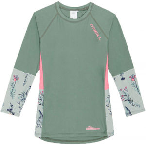 O'Neill PG PRINT L/SLV SKINS zöld 4 - Lány póló