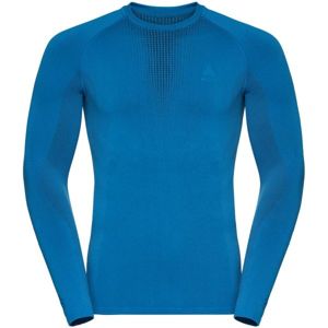 Odlo BL TOP CREW NECK L/S PERFORMANCE WARM kék XL - Férfi póló