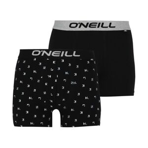 O'Neill LOGO PLAIN 2-PACK Férfi boxeralsó, fekete, veľkosť L