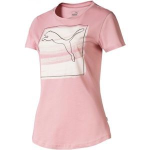 Puma GRAPHIC PHOTOPRINT TEE rózsaszín S - Női póló
