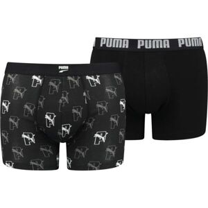 Puma MEN AOP BOXER 2P Férfi boxeralsó, fekete, veľkosť L