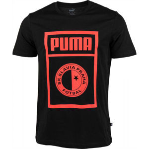 Puma SLAVIA PRAGUE GRAPHIC TEE fekete L - Férfi póló