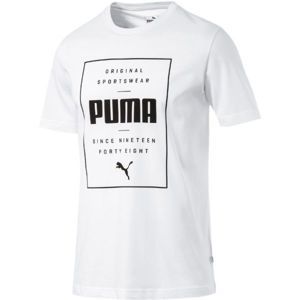Puma BOX PUMA TEE fehér L - Férfi póló