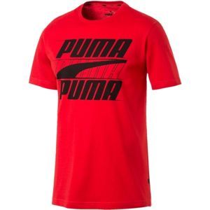 Puma REBEL BASIC TEE piros S - Rövid ujjú férfi póló