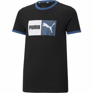Puma ALPHA TEE Fiú póló sportoláshoz, fekete, veľkosť 128