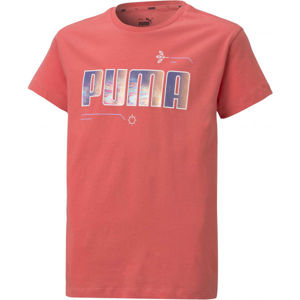 Puma ALPHA TEE G Lazac szín 140 - Lány póló