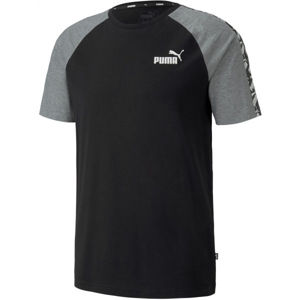 Puma APLIFIED  RAGLAN TEE fekete XL - Férfi póló sportoláshoz
