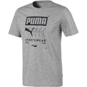 Puma BOX PUMA TEE Férfi sportpóló, szürke, méret