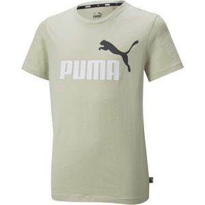 Puma ESS + 2 COL LOGO TEE Fiú póló, khaki, méret 152