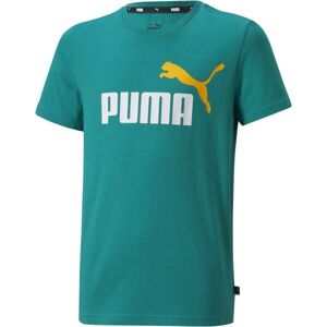 Puma ESS + 2 COL LOGO TEE Fiú póló, világoskék, méret