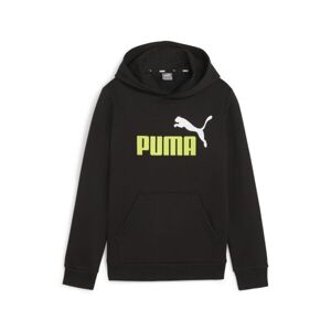 Puma ESS + 2 COL BIG LOGO HOODIE FL B Fiú pulóver, fekete, veľkosť 116