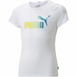 Puma ESS+BLEACH LOGO TEE Lány póló, fehér, veľkosť 128