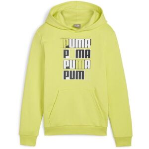 Puma ESSENTIALS + LOGO LAB HOODIE B Gyerek pulóver, sárga, méret