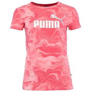 Puma ESS + MARBLEIZED TEE Női póló, rózsaszín, veľkosť M
