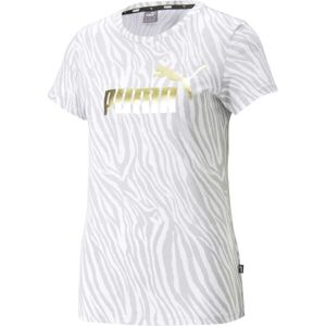 Puma ESS+ TIGER AOP TEE Női póló, fehér, méret