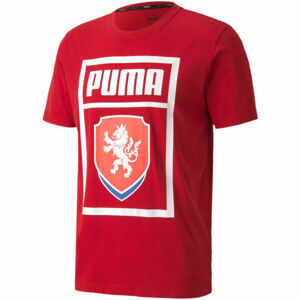 Puma FACR PUMA DNA TEE Férfi futballpóló, piros, méret XS