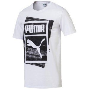 Puma Graphic Brand Box Tee White Rövid ujjú póló - Bílá