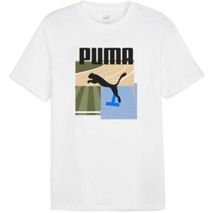 Puma GRAPHIC SUMMER SPORTS TEE Férfi póló, fehér, méret