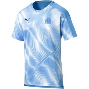 Puma olympique marseille prematch shirt Rövid ujjú póló - Kék - S