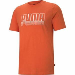 Puma PUMA BASIC TEE Férfi póló, narancssárga, méret L