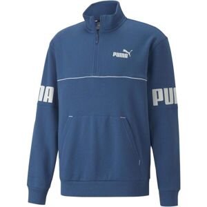 Puma POWER COLORBLOCK HALF ZIP FL Férfi pulóver, kék, méret S