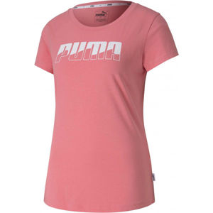 Puma REBEL GRAPHIC TEE világos rózsaszín S - Női sportpóló
