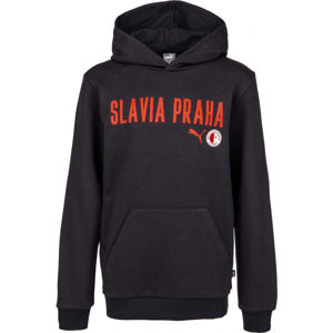 Puma Slavia Prague Graphic Hoody Jr DGRY fekete 128 - Fiú pulóver