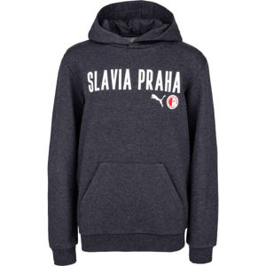 Puma Slavia Prague Graphic Hoody Jr DGRY sötétszürke 164 - Fiú pulóver