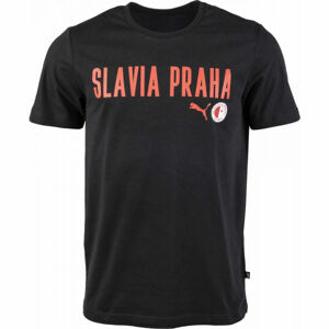 Puma Slavia Prague Graphic Tee DBLU Férfi póló, fekete, méret XS